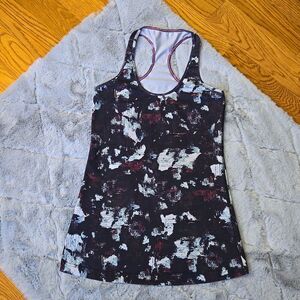 Lululemon Blue/Pink Racerback Tank Top, Women's Extra Small, Decent Condition